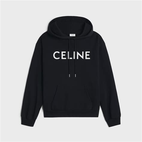 celine leather hoodie|celine hoodie black and white.